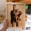Portret Tablou Pirogravat pe lemn la comanda dupa fotografie